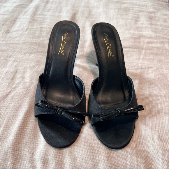 Michele Shoes - Michele Black Heels with Bow Accent